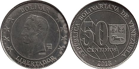  Venezuelan bolívar (bolívar soberano) 50 centimos Coin