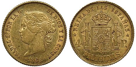Spanish-Philippines 4 peso Coin
