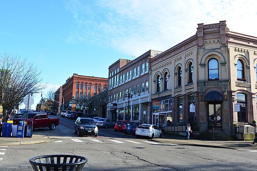 Fairhaven district, Bellingham, Washington: Nelson Block and other buildings. By Joe Mabel, CC BY-SA 3.0, Wikimedia Commons