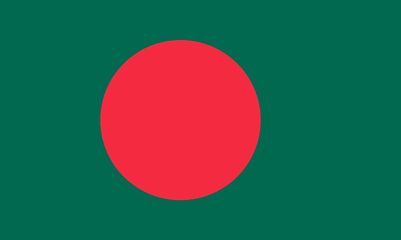The National Flag of Bangladesh (The Red & Green)