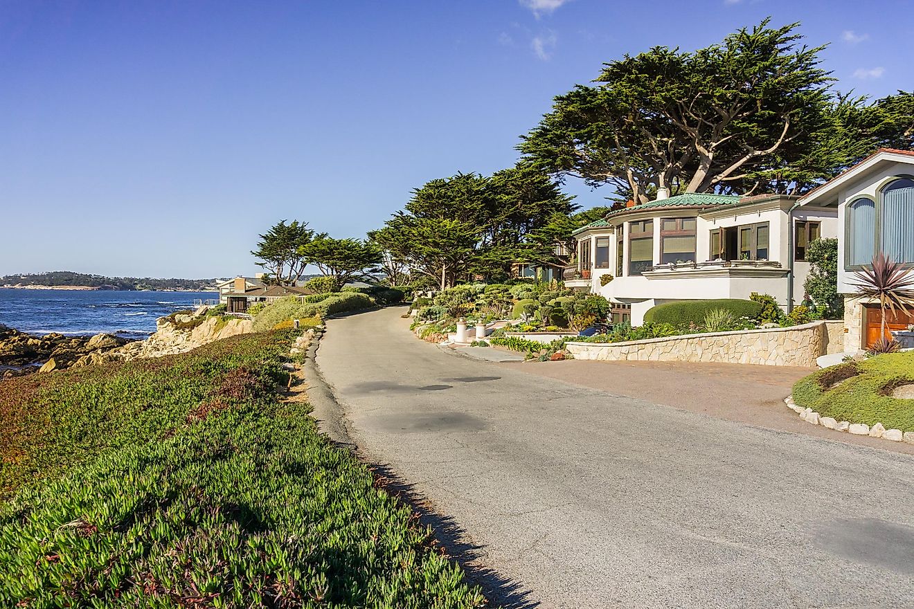 Pacific Ocean coast, in Carmel-by-the-sea, Monterey Peninsula, California.