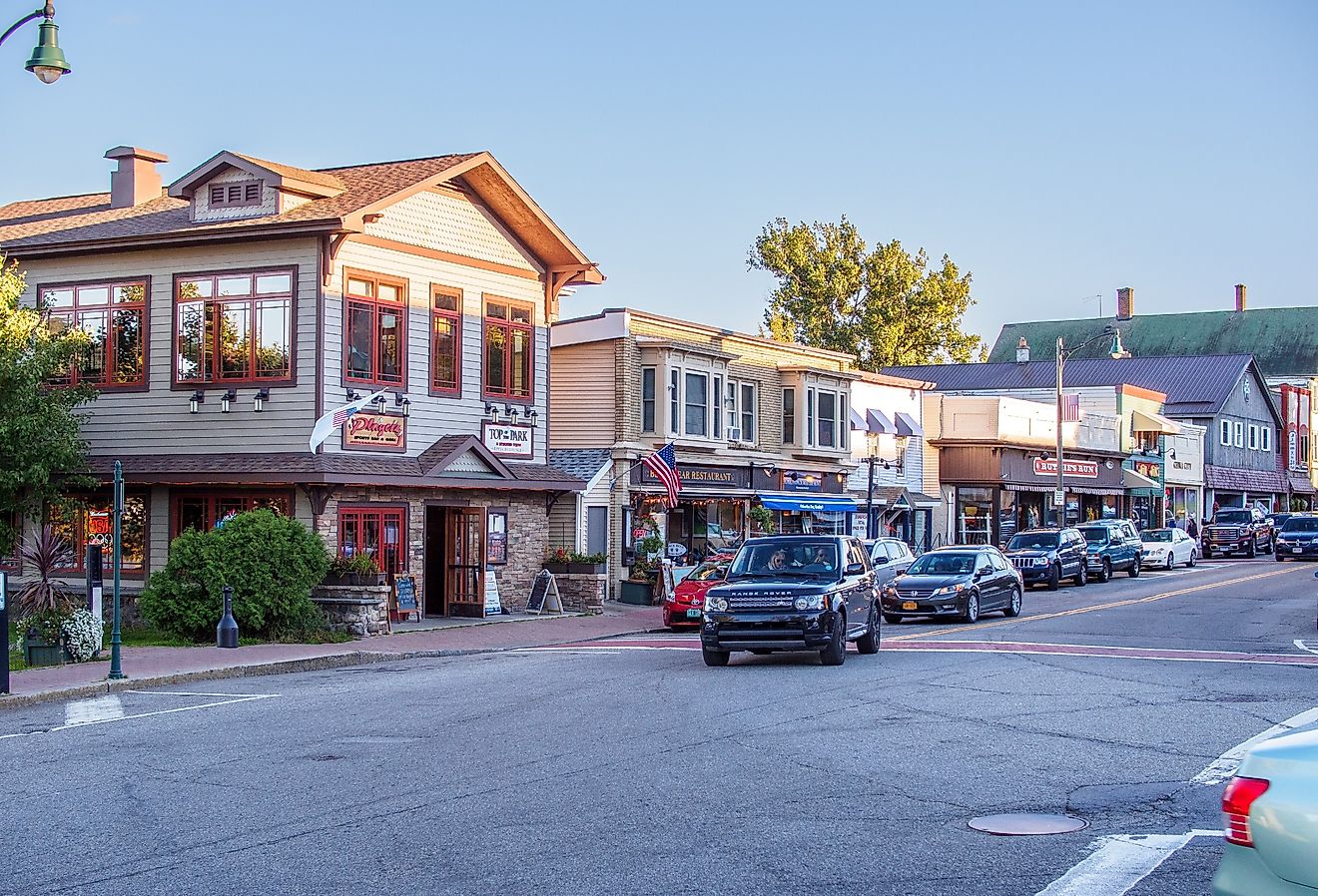 Main Street, located in Lake Placid in Upstate New York state. Image credit Karlsson Photo via Shutterstock