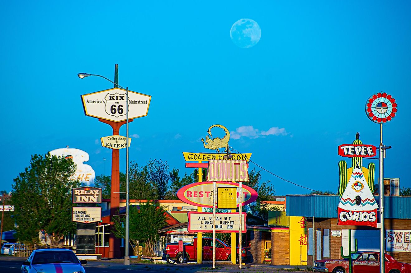 The Blue Swallow and other views of historic route 66 in New Mexico