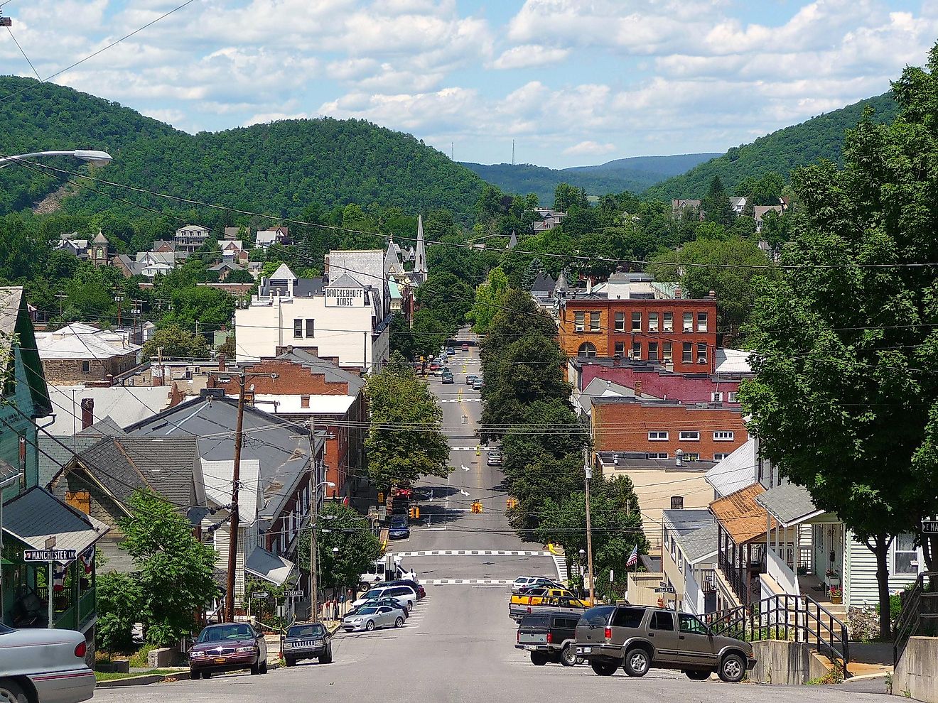 Looking down Allegheny Street from Reservoir Hill in Bellefonte, Pennsylvania, By Jarryd Beard - Own work, CC BY-SA 3.0, - Wikimedia Commons