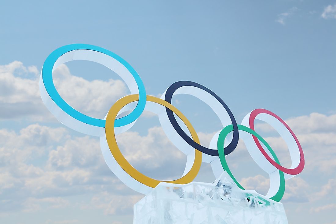 Olympic rings. Editorial credit: Singulyarra / Shutterstock.com