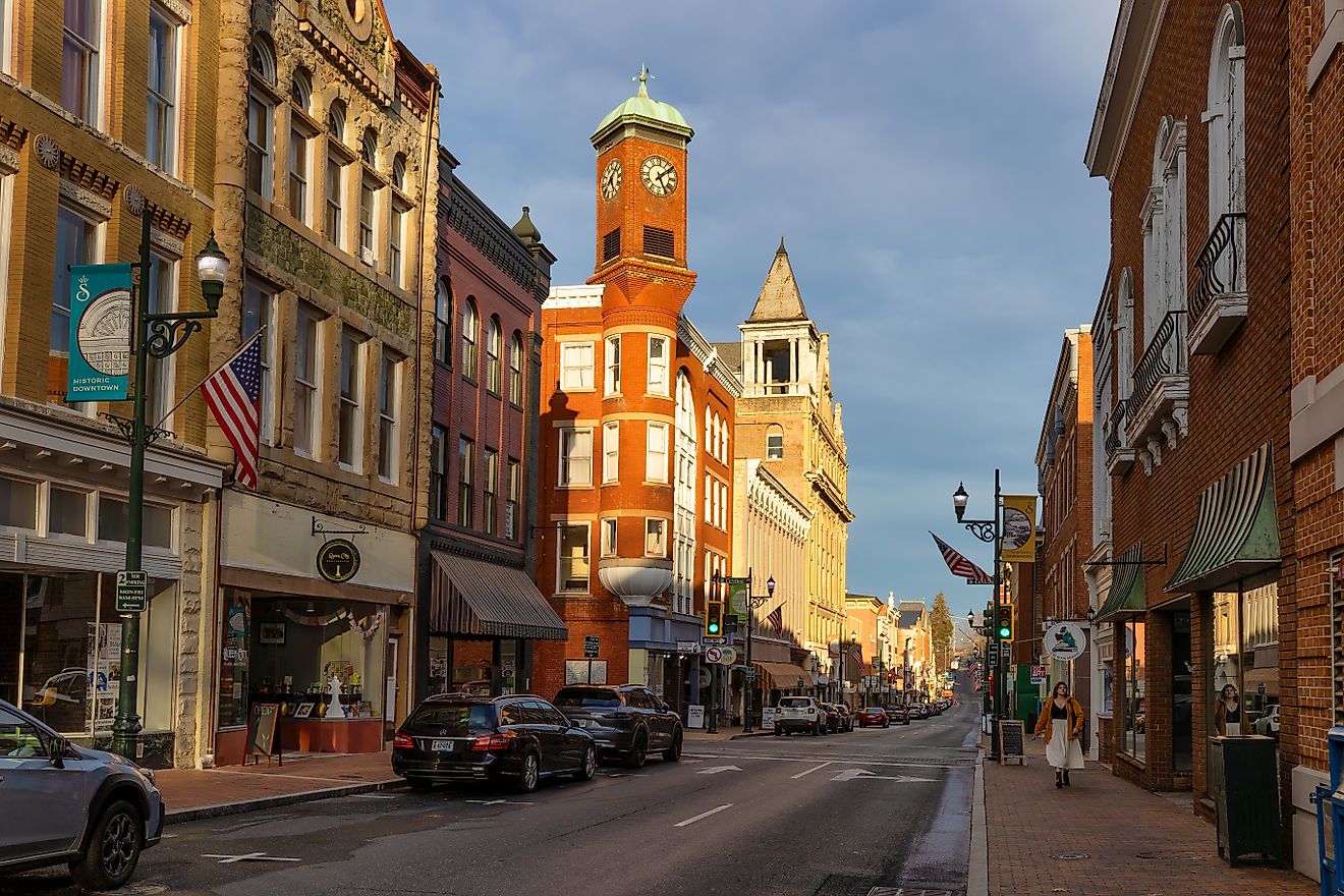 Staunton, Virginia: Historical downtown incorporated in 1801 but was first settled in 1732.