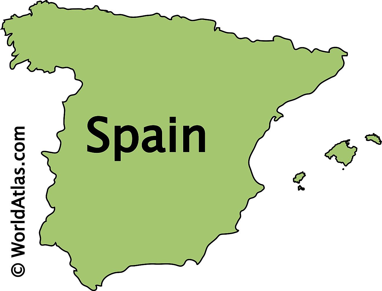 Outline Map of Spain