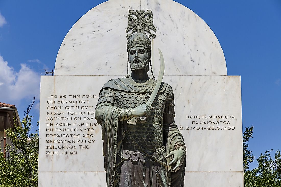 Statue of the last Byzantine emperor.