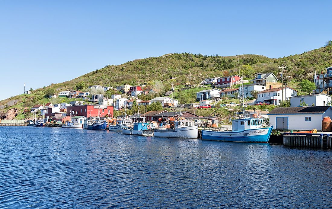 Fishing village along the Newfoundland coast, near the Grand Banks of Newfoundland. Editorial credit: Claude Huot / Shutterstock.com