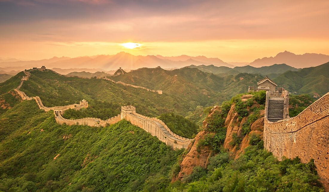 The Great Wall of China was constructed over many centuries.