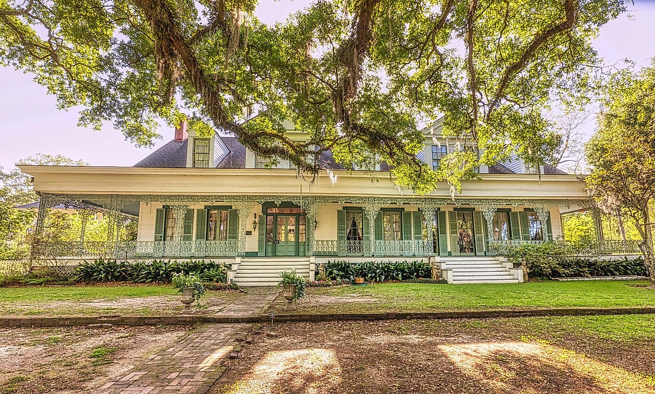 Beautiful view of Myrtle Plantation in St. Francisville, Louisiana.