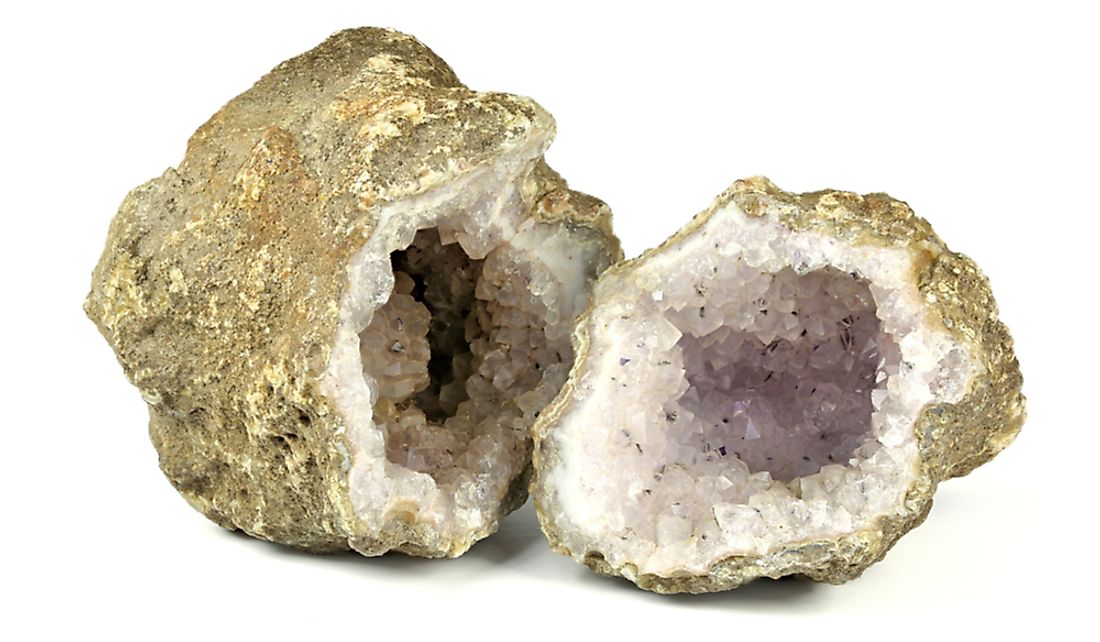 Amethyst geode found in Algeria. 
