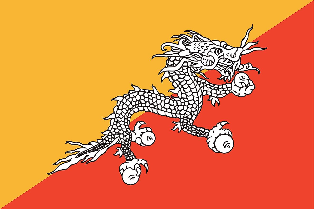 The official flag of Bhutan. 