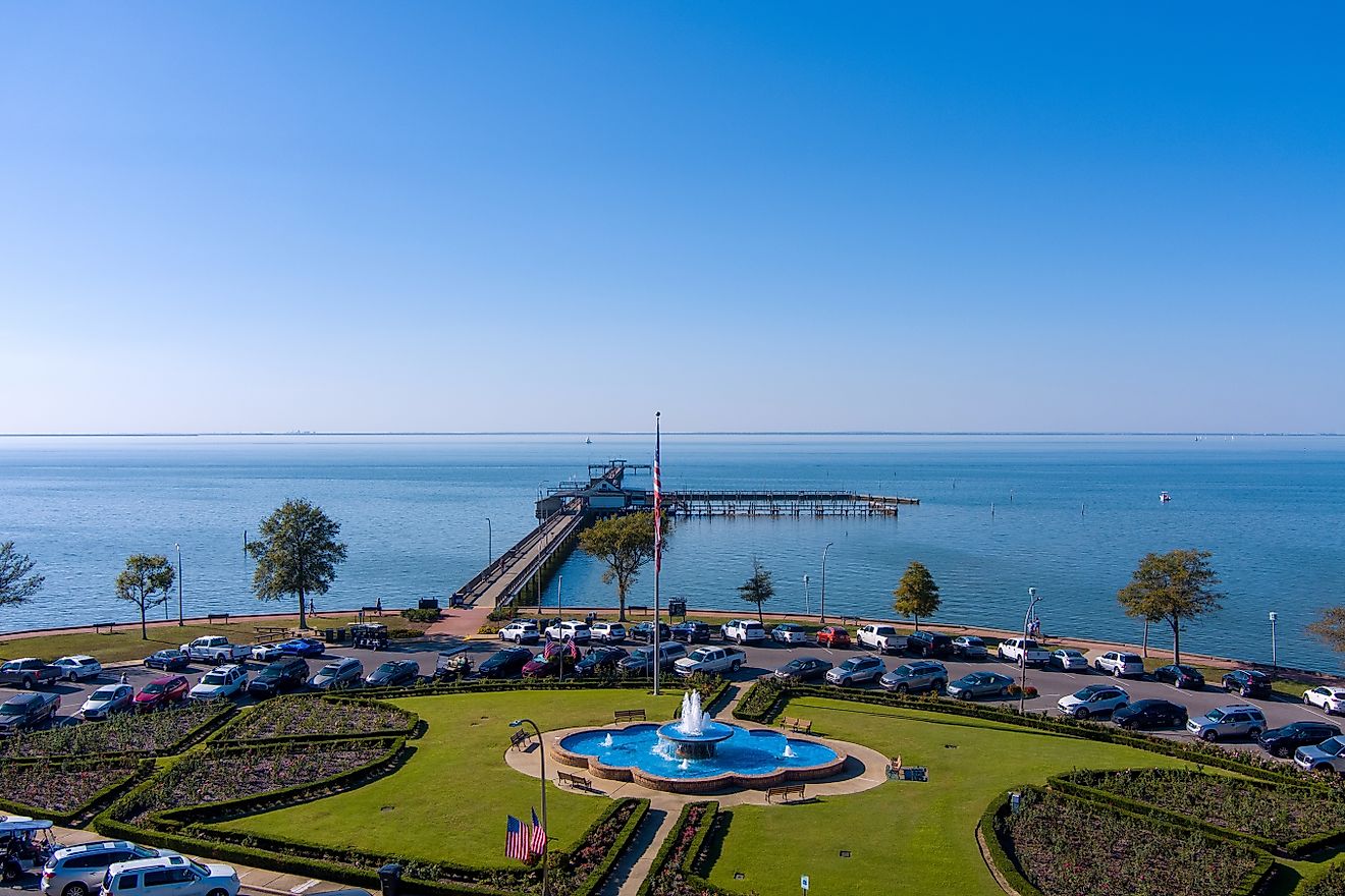 Aerial view of the Fairhope, Alabama.