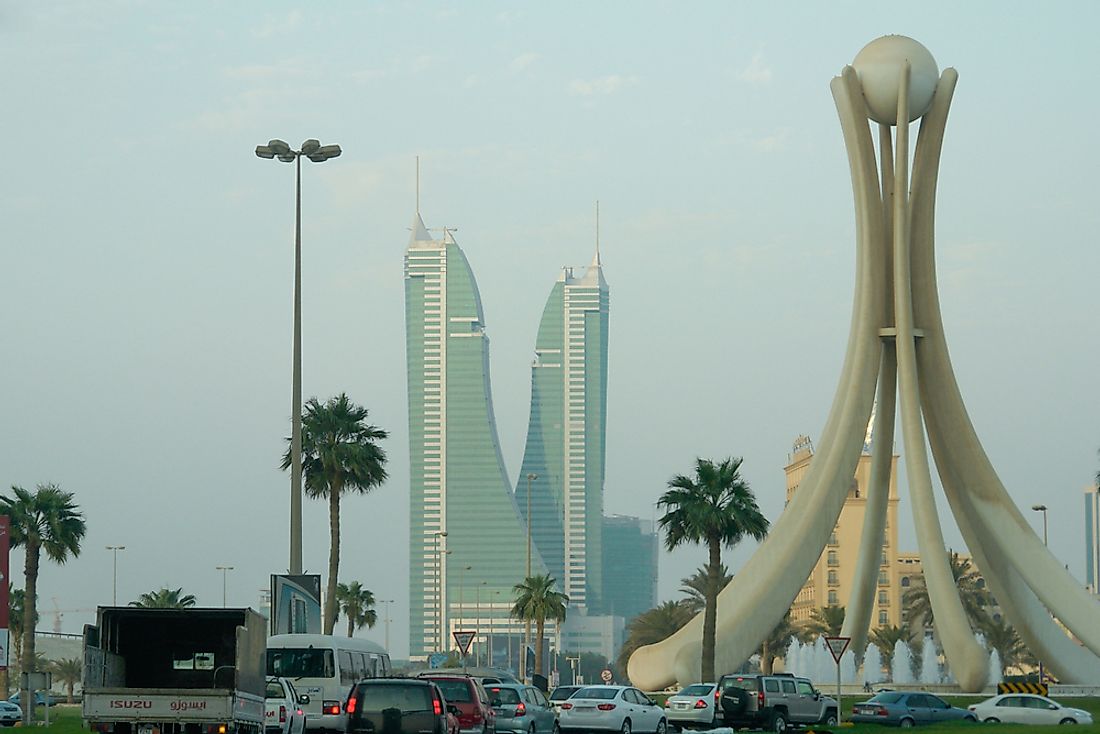 The Pearl Monument in Bahrain. Editorial credit: Orhan Cam / Shutterstock.com. 