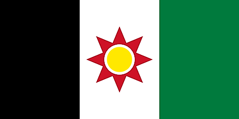 Flag of Iraq under the Qassem regime, 1959-1963.