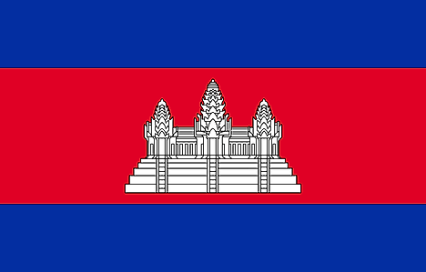Flag of the Kingdom of Cambodia during the French protectorate (1948–1953) and after its independence from France (1953–1970)