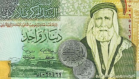 Jordan 1 dinar 2002 Banknotes