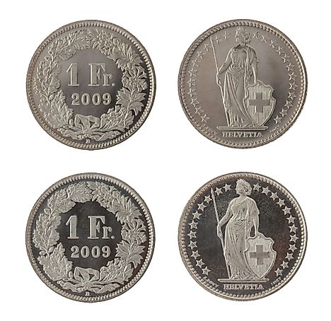 Swiss 1 franc Coin