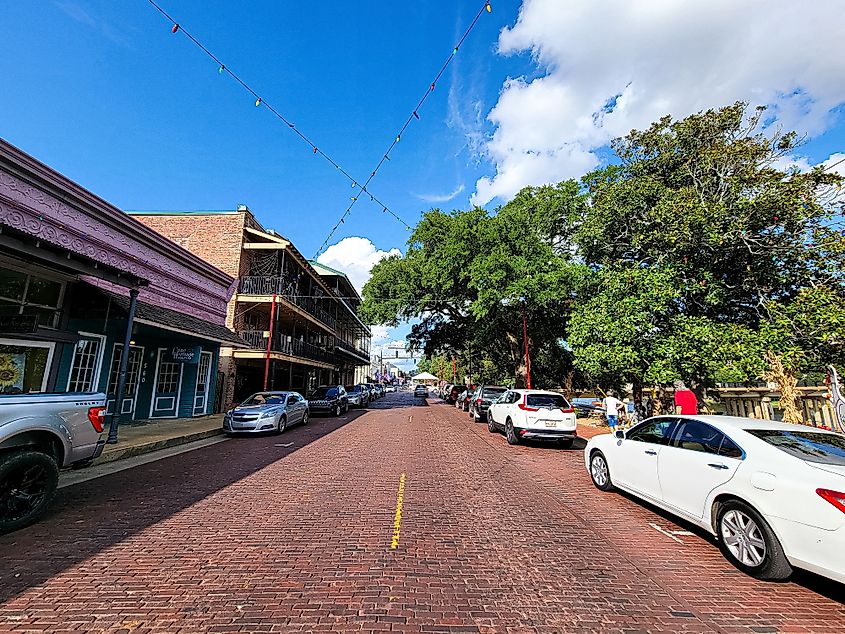 Downtown Natchitoches in the autumn on a sunny day.