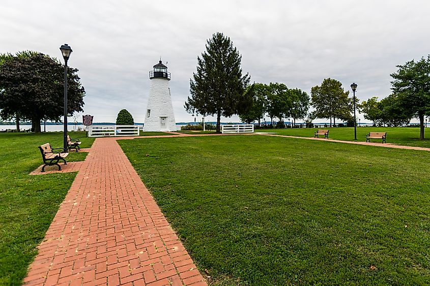 The lighthouse in Havre de Grace, Maryland