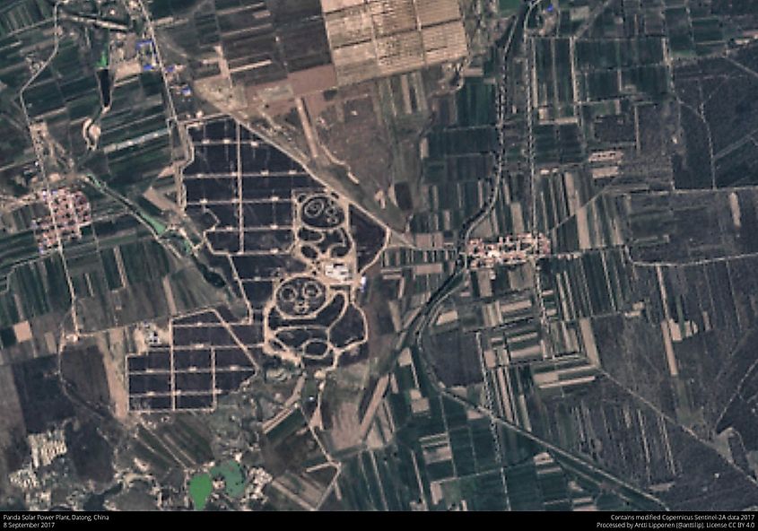 Panda solar power plant in Datong, China 