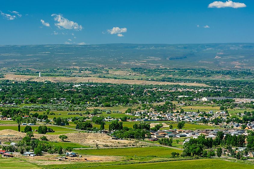 Aerial view of Montrose, Colorado
