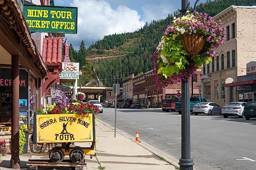 The gorgeous mountain town of Wallace, Idaho.