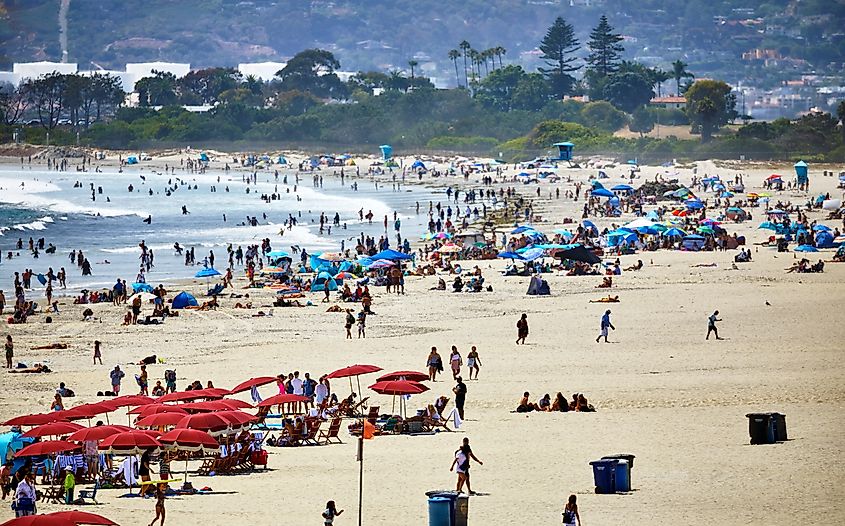 Crowds on the beach in Coronado, California, via Pamela Au / Shutterstock.com