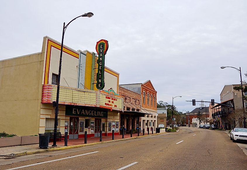 Evangeline Theater in New Iberia, Louisiana.