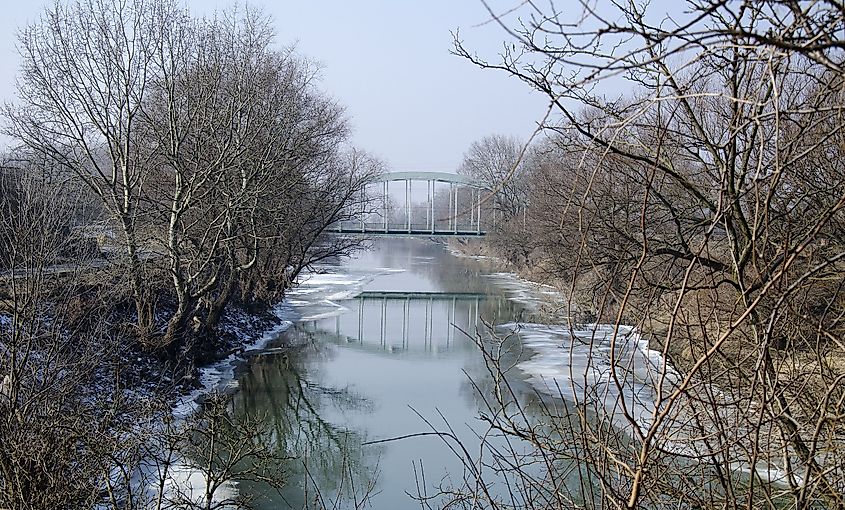 The Hornad River in Hungary.