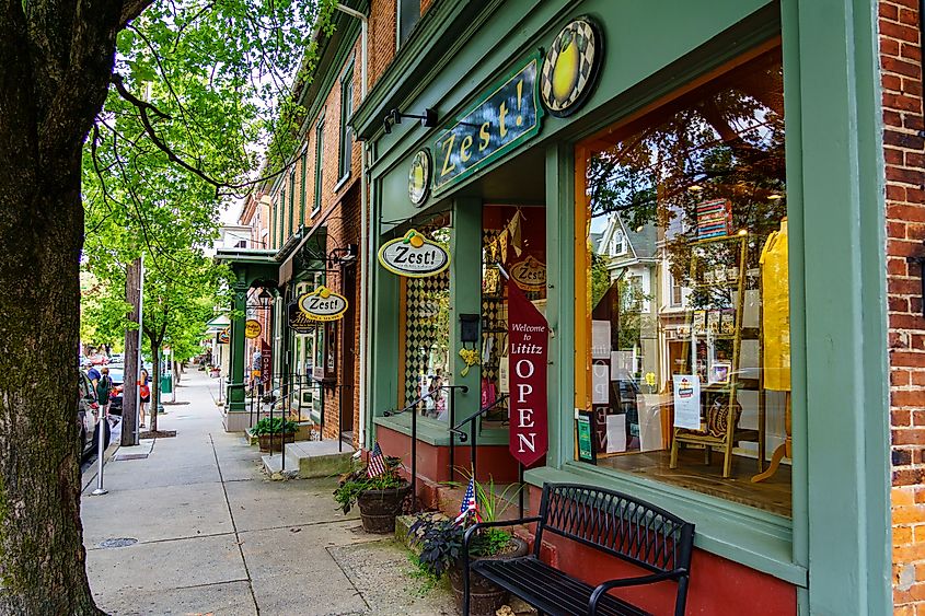 Downtown Lititz, Pennsylvania, USA: Coolest Small Town in America.