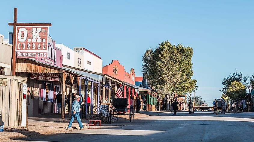 The charming downtown of Tombstone, Arizona.