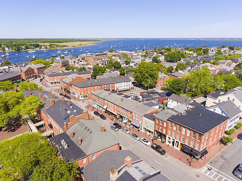 Aerial view of Newburyport, Massachusetts