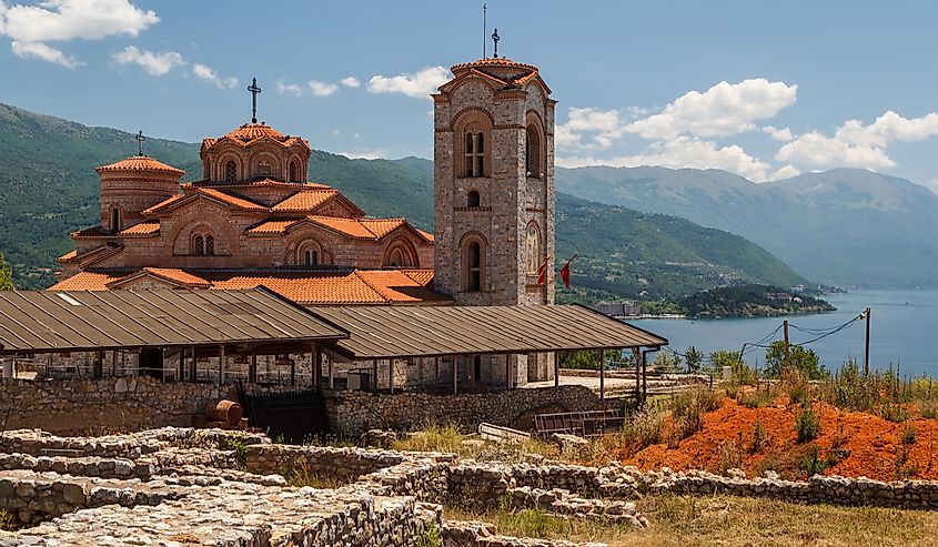 Byzantine basilica in Ohrid, Macedonia