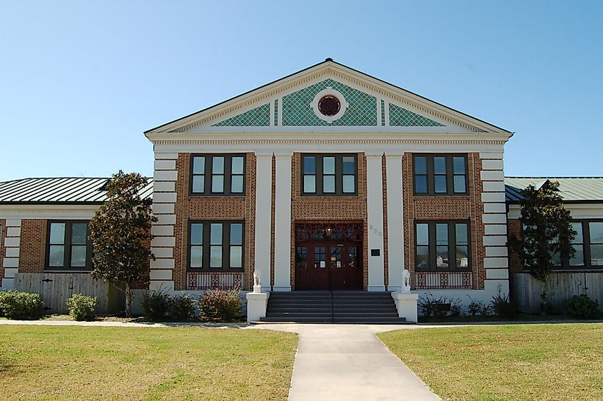 Golden Meadow Middle School, formerly known as Golden Meadow High School, listed on the National Register of Historic Places in the United States of America.