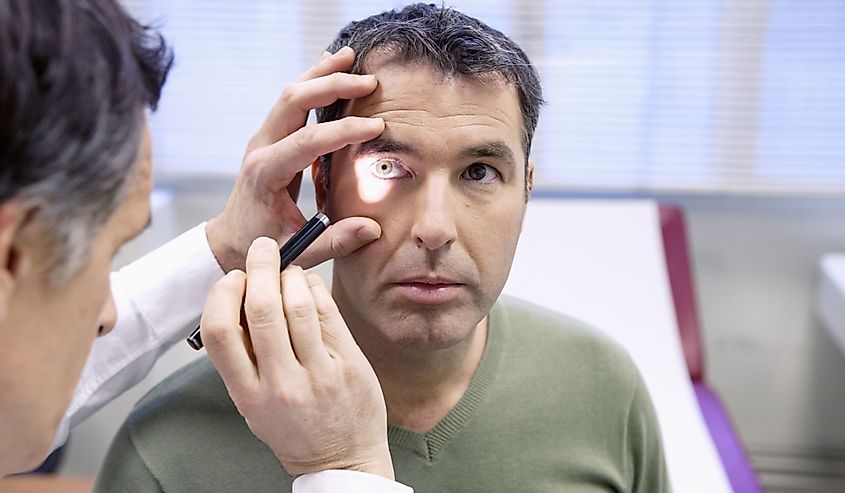 Eye Symptomatology In A Man