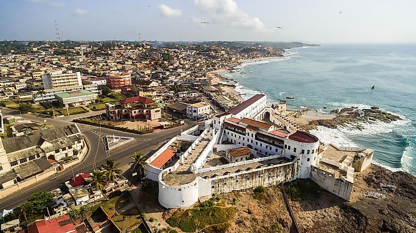 Cape Coast town and ancient castle in Ghana, West Africa. Image used under license from Shutterstock.com.