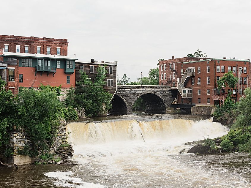 Middlebury Falls, in Middlebury, Vermont