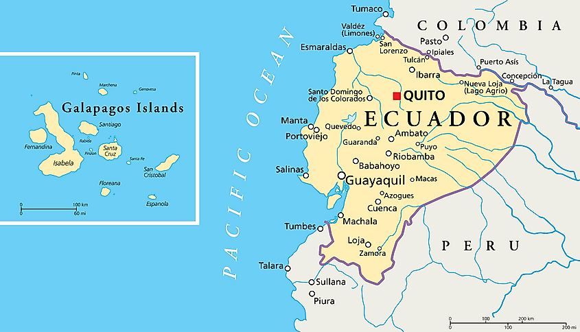 Galapagos Islands map