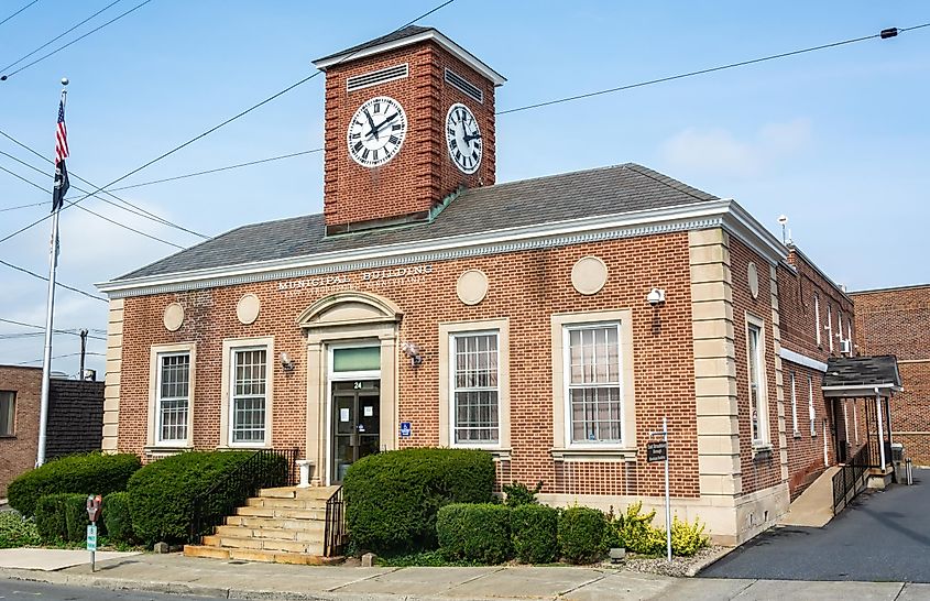 East Stroudsburg Municipal Building (borough hall). Editorial credit: Alizada Studios / Shutterstock.com