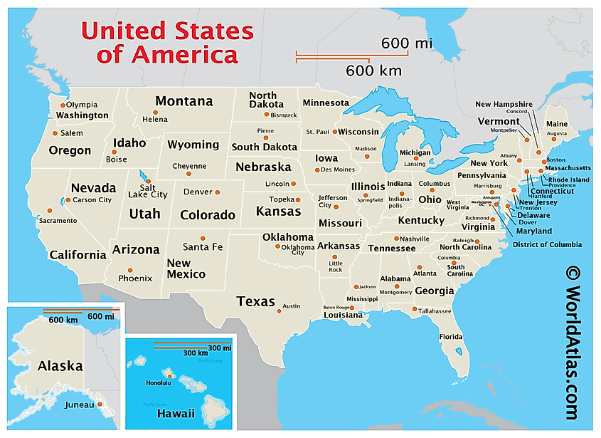 US State capitals