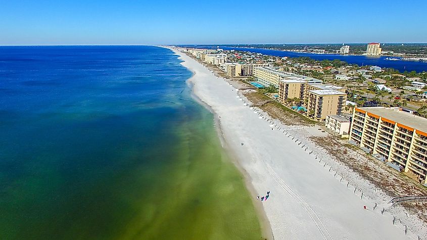 Aerial view of Fort Walton Beach, Florida