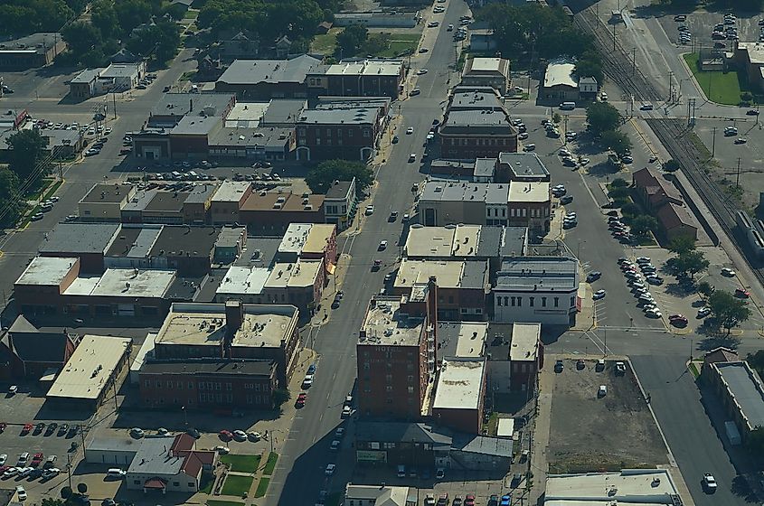 Aerial view of Abilene, Kansas. Image credit: Ichabod via Wikimedia Commons