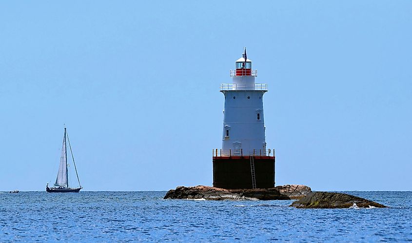 Sakonnet Lighthouse, Little Compton, Rhode Island. 