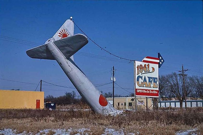 1941 Cafe sign, Lowell, Arkansas