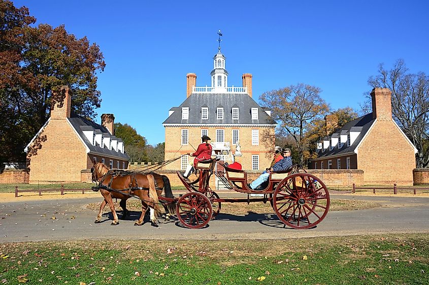 The Governors Palace in Colonial Williamsburg, Virginia. Editorial credit: StacieStauffSmith Photos / Shutterstock.com