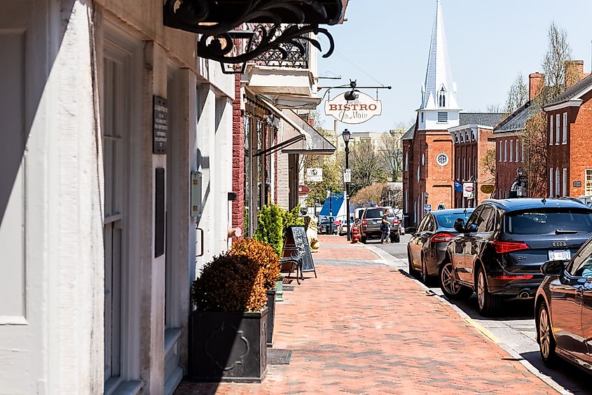 Historic downtown town city in Virginia countryside. Editorial credit: Kristi Blokhin / Shutterstock.com