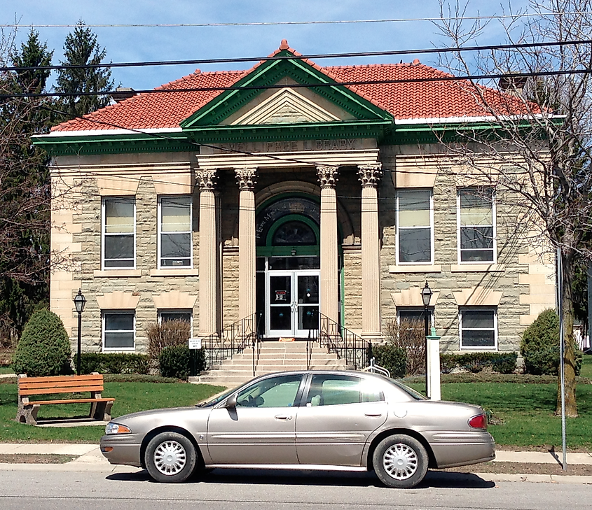 Ewell Free Library in Alden was built in 1913
