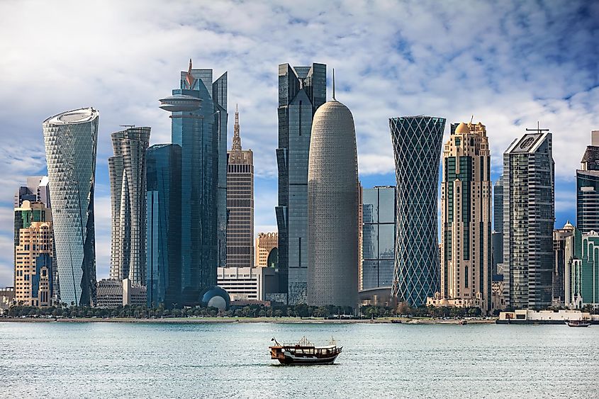 The Bay of Doha in Qatar